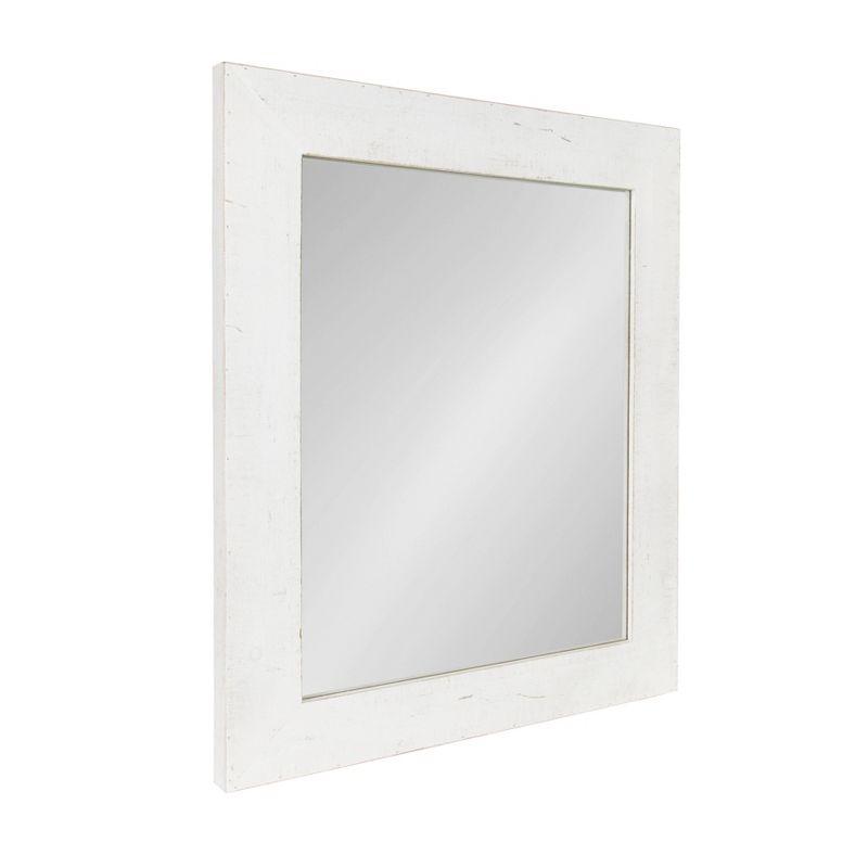 30" x 36" Garvey Wood Framed Wall Mirror White - Kate and Laurel: Modern Rectangle, No Assembly, Wall Mount
