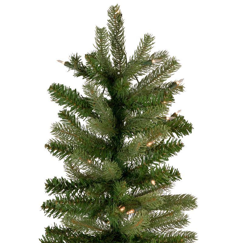 Festive 7.5' White Fir Pre-Lit Outdoor Christmas Tree with Clear Lights