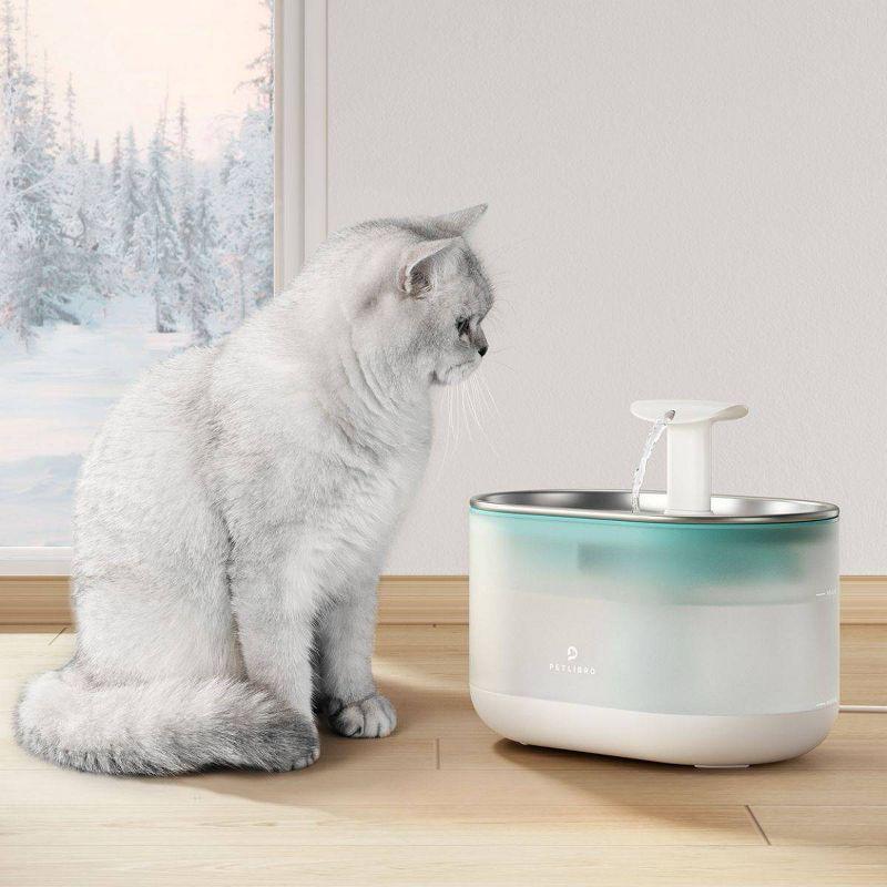 Petlibro 2.1L Capsule Stainless Water Cat Automated Fountain