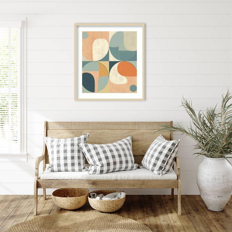 Amanti Art Shapes in Concert by Irena Orlov Wood Framed Wall Art Print