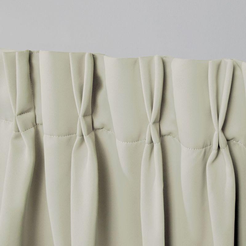 Exclusive Home Sateen Twill Woven Room Darkening Blackout Pinch Pleat/Hidden Tab Top Curtain Panel Pair