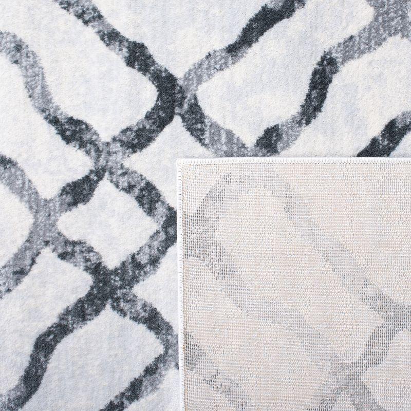 Martha Stewart Isabella - MSR0957 - Indoor Power Loomed Area Rugs - Ivory/Grey - 4'x6'
