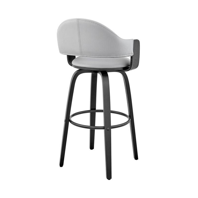 Dax Barstool: Adjustable, Swivel, Square Upholstered Seat - Armen Living