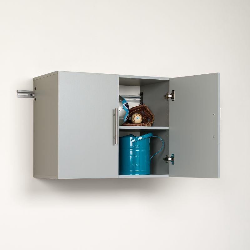 Light Gray Wall-Mounted Storage Cabinet with Nickel Handles