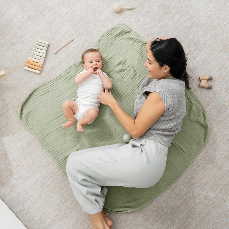 Baby Muslin Blanket, Large 40" X 40" By Comfy Cubs