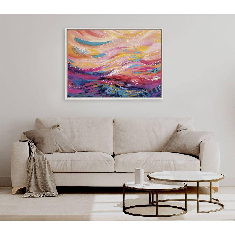 Sylvie Brush Strokes 90 by Jessi Raulet of Ettavee Framed Wall Canvas - Kate & Laurel All Things Decor