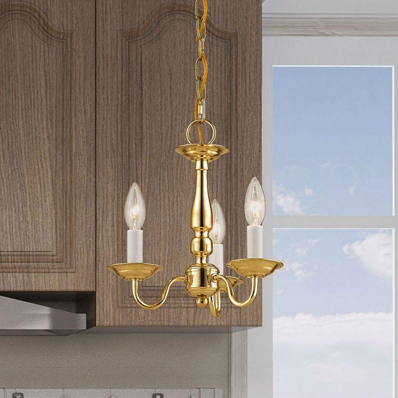 Livex Lighting Williamsburgh 3 - Light Chandelier in  Polished Brass