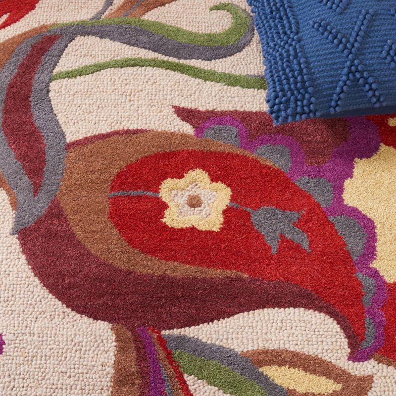 Blossom BLM680 Hand Hooked Area Rug - Rust/Multi - 4'x6' - Safavieh.