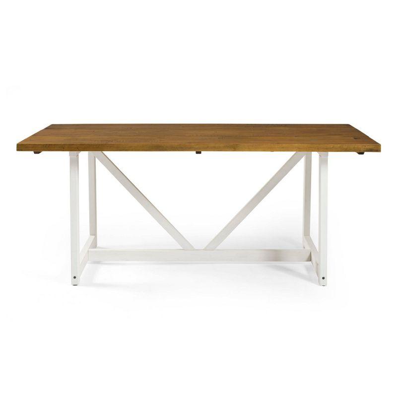 72" Solid Wood Trestle Dining Table - Saracina Home