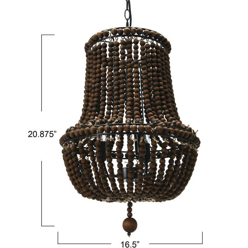 Storied Home Draped Wood Bead Chandelier