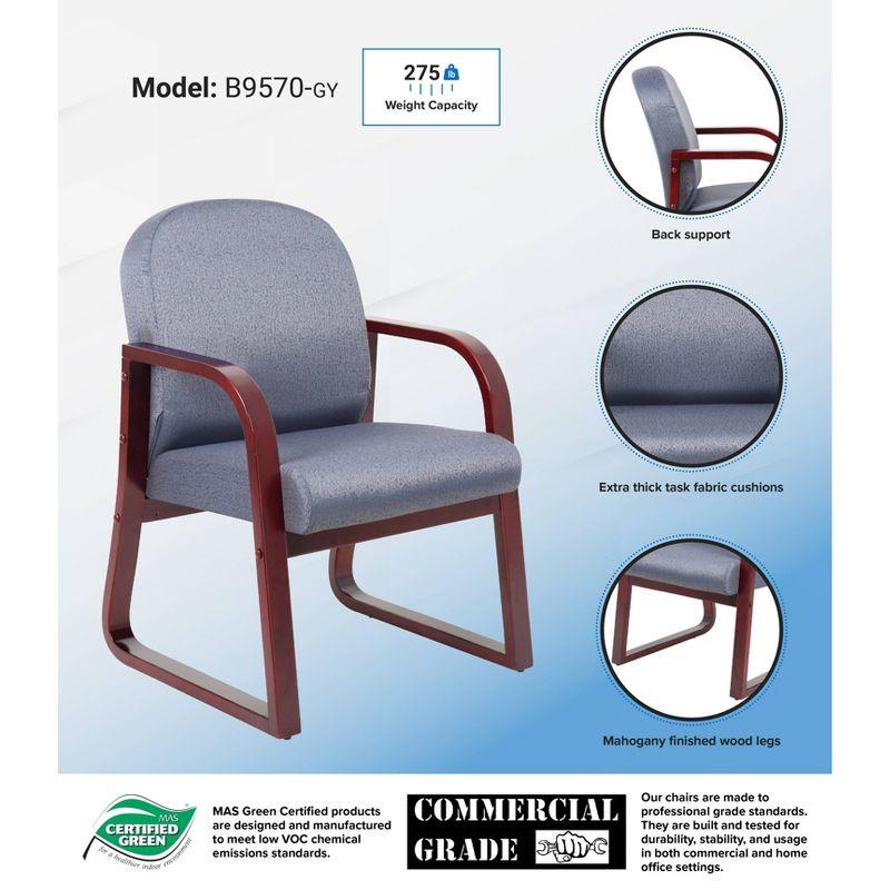 Mahogany Reception Chair - Boss Office Products