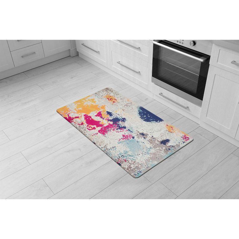 World Rug Gallery Modern Abstract Anti Fatigue Standing Mat - Multi 18"x30"