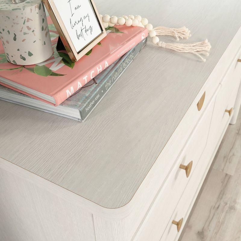 Dover Edge 6 Drawer Dresser Glacier Oak - Sauder: Vintage Style MDF Bedroom Storage with Metal Hardware