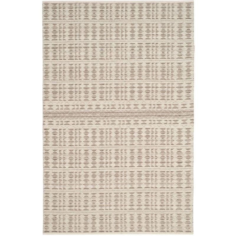 Kilim KLM350 Hand Woven Area Rug - Ivory/Light Grey - 5'x8' - Safavieh