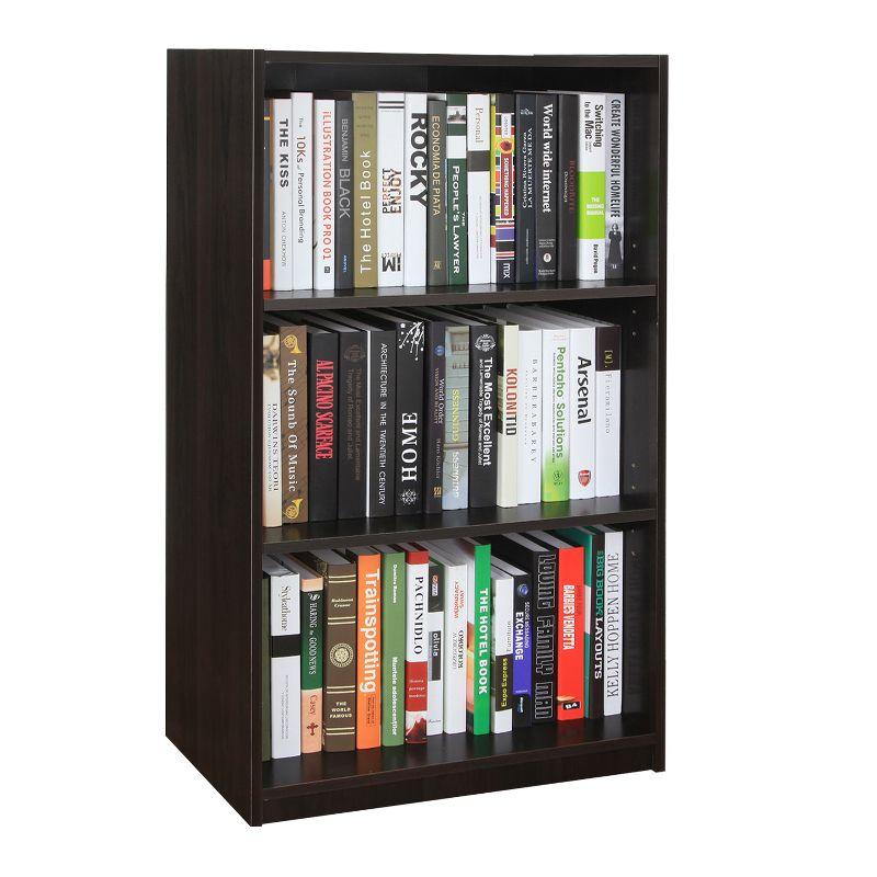 Furinno Easy Assembly 3 Cube Decorative Bookshelf Storage Display Cabinet 3-Tier Multi-functional Open Shelf,Espresso
