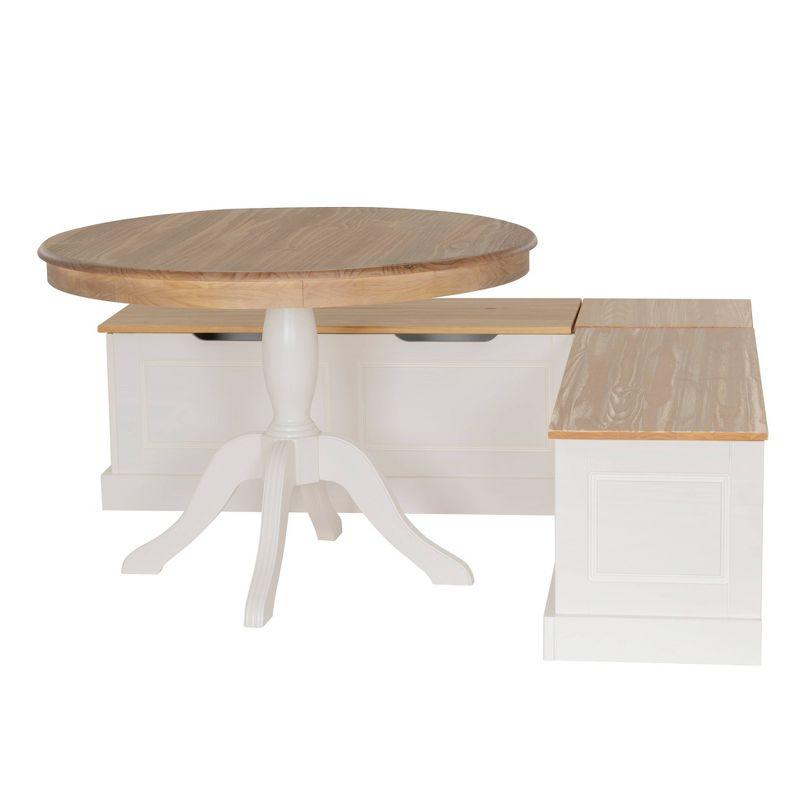 Tobin Backless Breakfast Corner Nook Set - Linon