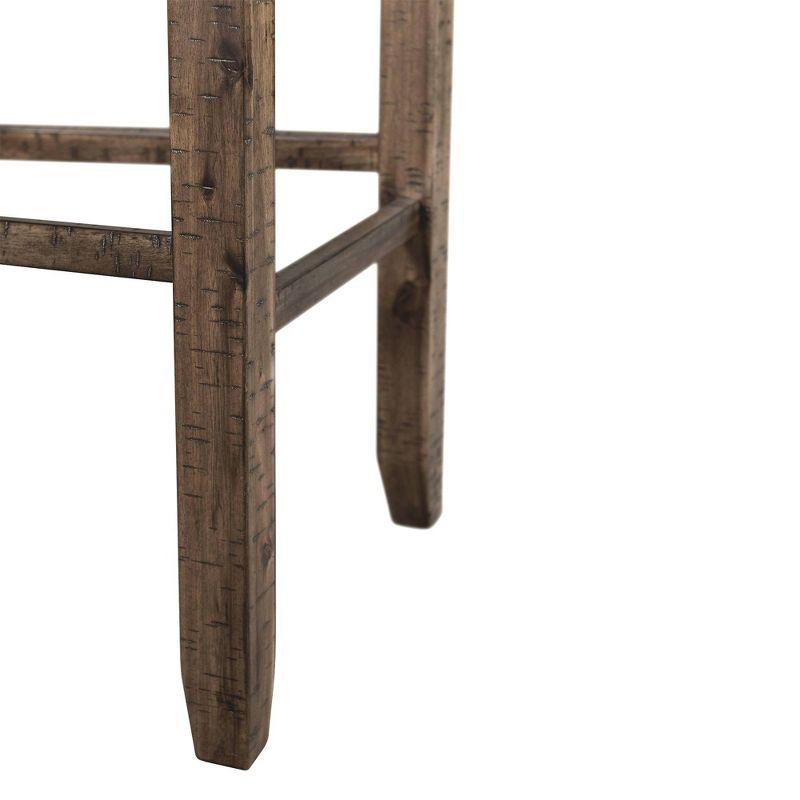 2pc 30" Flynn Barstool Set Walnut - Picket House Furnishings: Rustic Farmhouse Design, Wood Legs