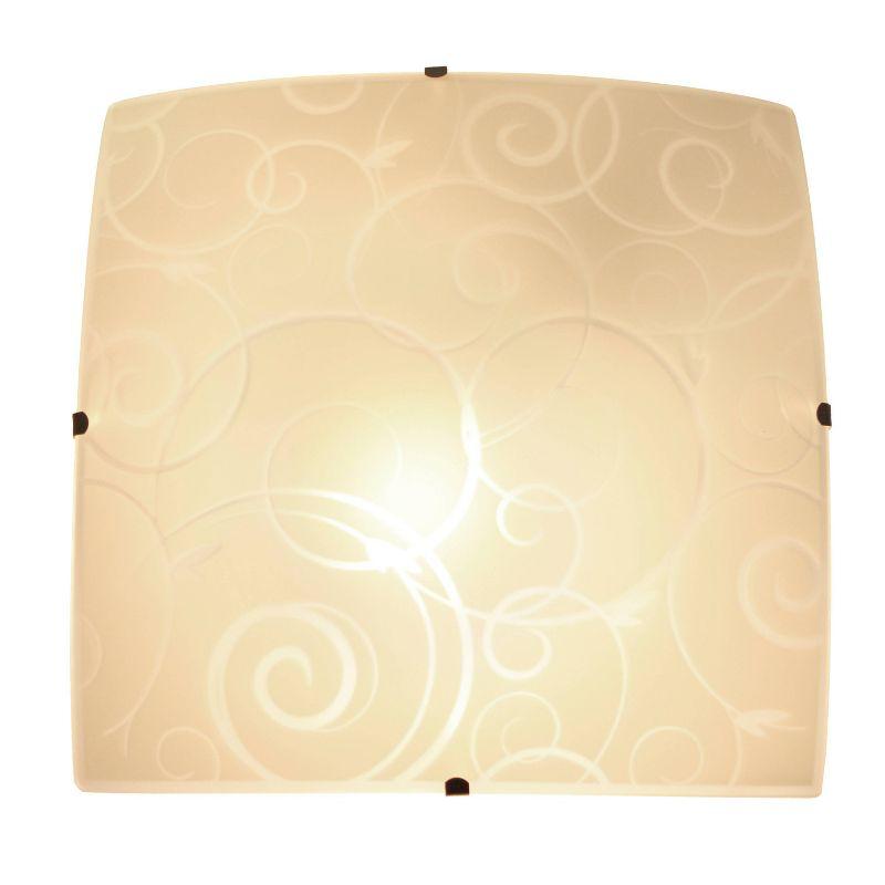 Flushmount Ceiling Light with Scroll Swirl Design White - Simple Designs