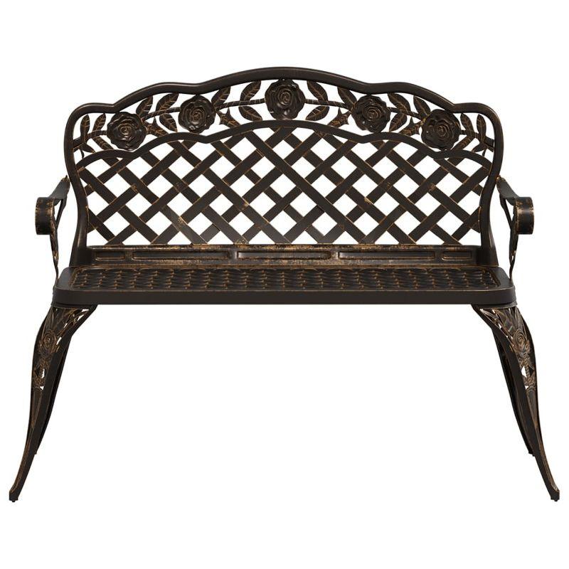 vidaXL Patio Bench 42.5" Cast Aluminum Bronze