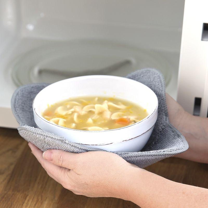 The Lakeside Collection Microwave Bowl or Plate Huggers - Gray Set of 4 Bowl Huggers