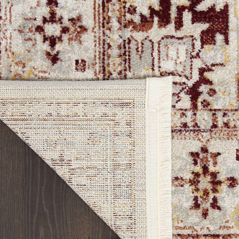 Nourison Geneva GNV02 Indoor only Area Rug - Brick Silver 4' x 6'