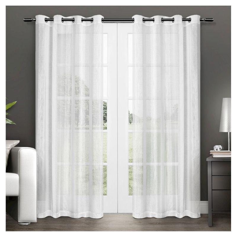 Gabbie Polyester Sheer Curtain Pair (Set of 2)