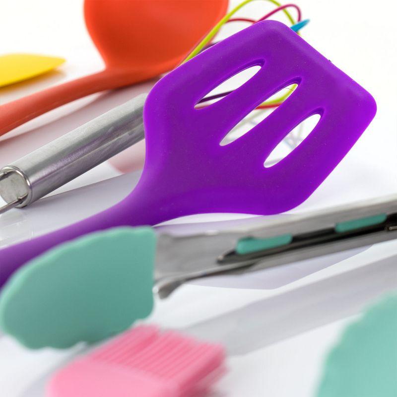 MegaChef Mulit-Color Silicone Cooking Utensils, Set of 12