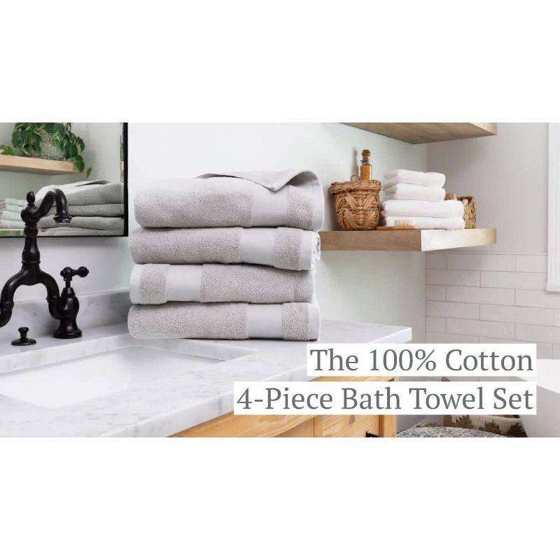 Wayfair Basics® Berner 100% Cotton Bath Towel Set (Set of 4)