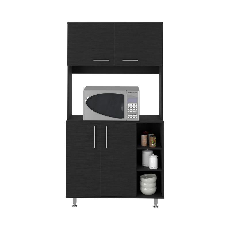Depot E-Shop Kitchen Pantry Double Door Cabinet, Four Legs, Three Shelves