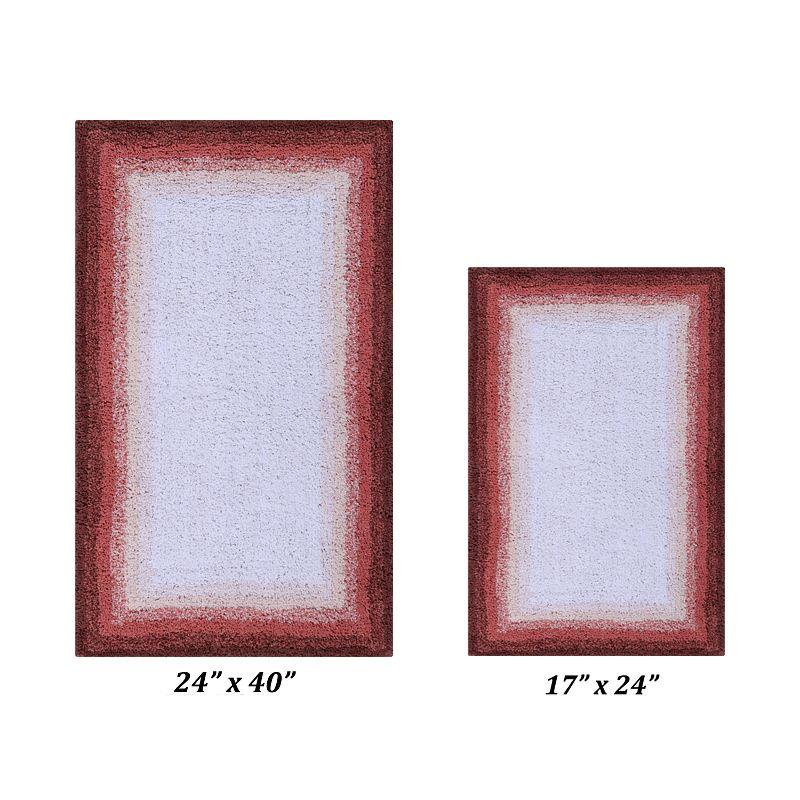 Better Trends Torrent 100% Cotton Tufted Non- Slip Backing 2 Pc (17"x24"|24"x40") Bath Rug Set - Rose