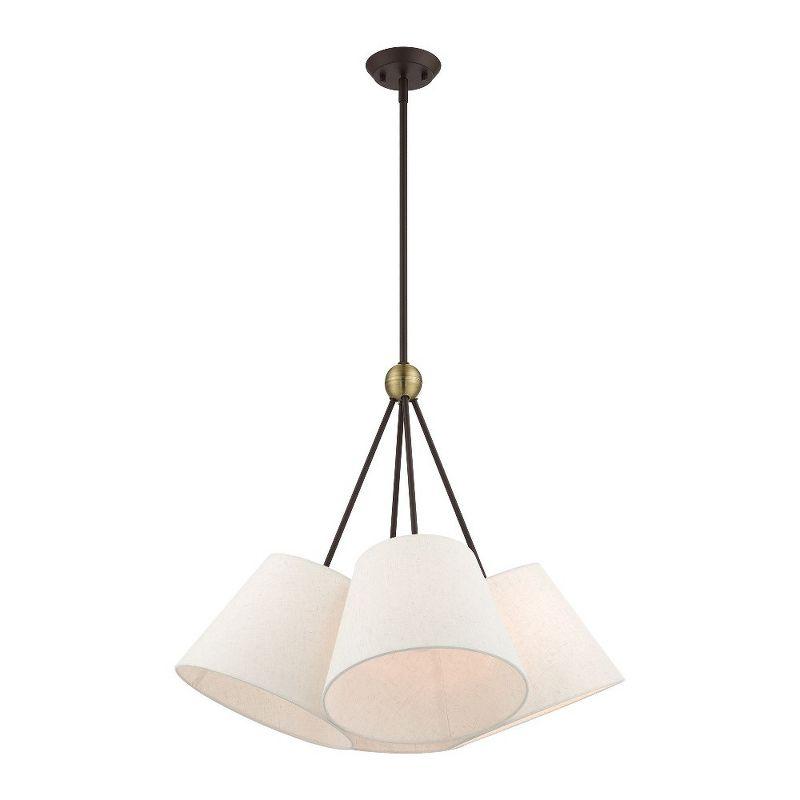 Livex Lighting Prato 4 - Light Chandelier in  Bronze/Antique Brass