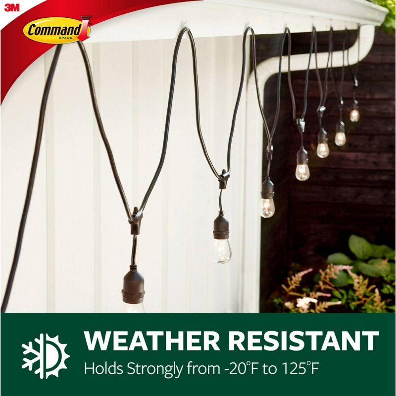 Command Outdoor Light Clips, Clear, Damage Free Hanging of Christmas Decorations, 16 Clips