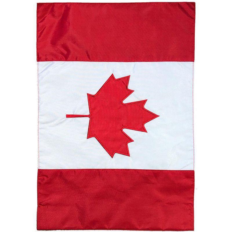 Canada Applique Embroidered Red and White House Flag