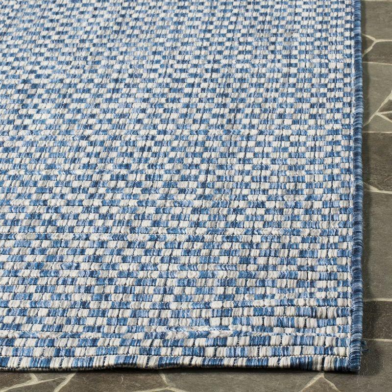 Courtyard CY8653 Power Loomed Indoor and Outdoor Area Rug - Blue/Light Grey - 5'3"x7'7" - Safavieh