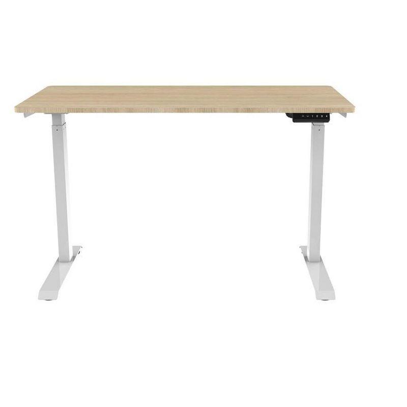 Monoprice WFH Single Motor Height Adjustable Sit-Stand Desk Table with 4 foot Top, White, Laptop Computer Workstation - Workstream Collection