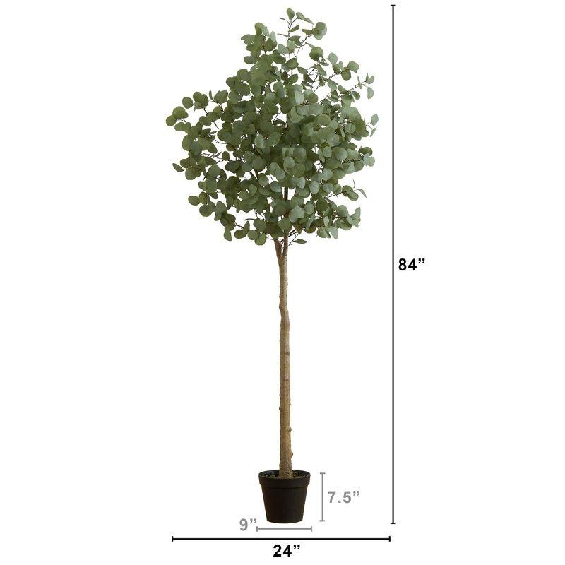 Nearly Natural 7-ft Artificial Eucalyptus Tree