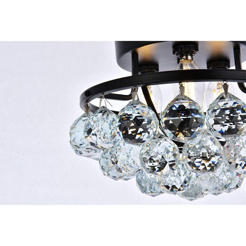 Elegant Lighting Corona 10 inch black flush mount