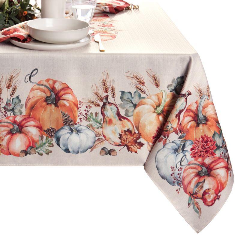 Autumn Harvest Pumpkin Graphic Rectangular Tablecloth 60x120