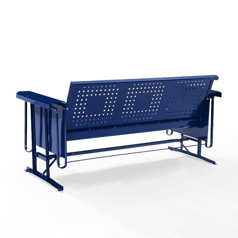 Bates Outdoor Metal Sofa Glider - Navy - Crosley: 3-Person Seating, UV-Resistant, Steel Frame Patio Sofas