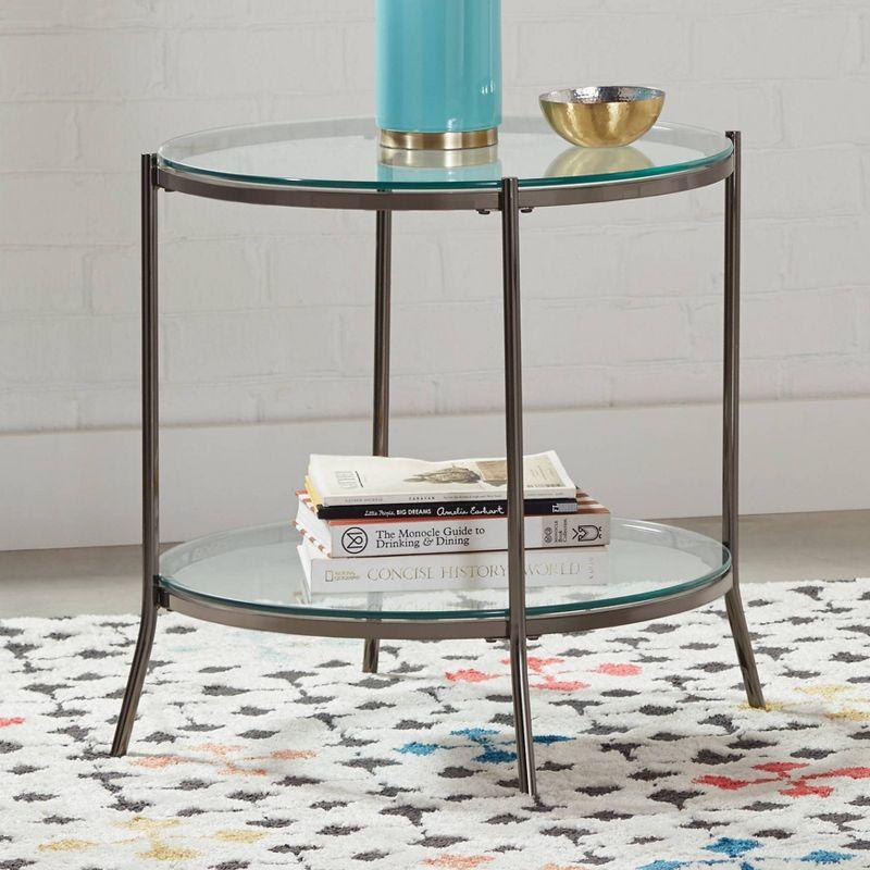 Laurie Glass Top End Table