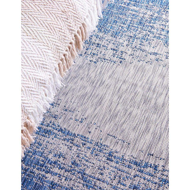 Unique Loom 6' 1 x 9' 0 Rectangle Indoor/Outdoor Modern Blue Area Rug