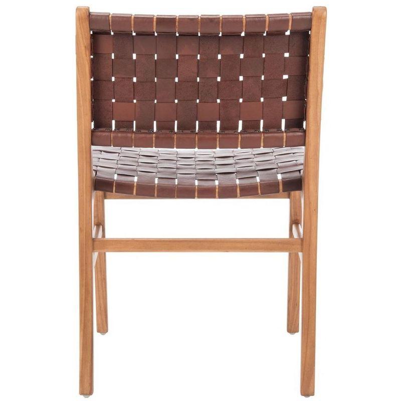 Taika Woven Leather Dining Chair (Set of 2)  - Safavieh