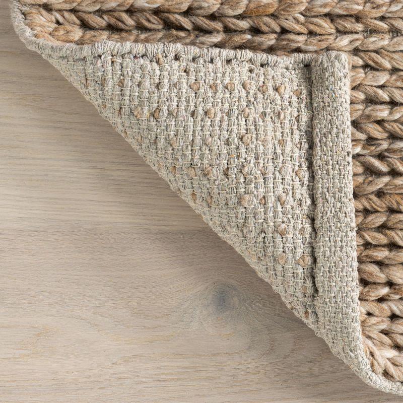 Nuloom Penelope Braided Wool Indoor Area Rug, Runner 2' x 8', Tan