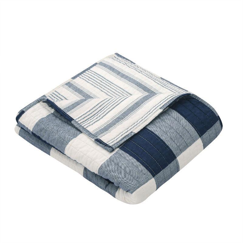 Camden Navy Quilted Throw - Levtex Home