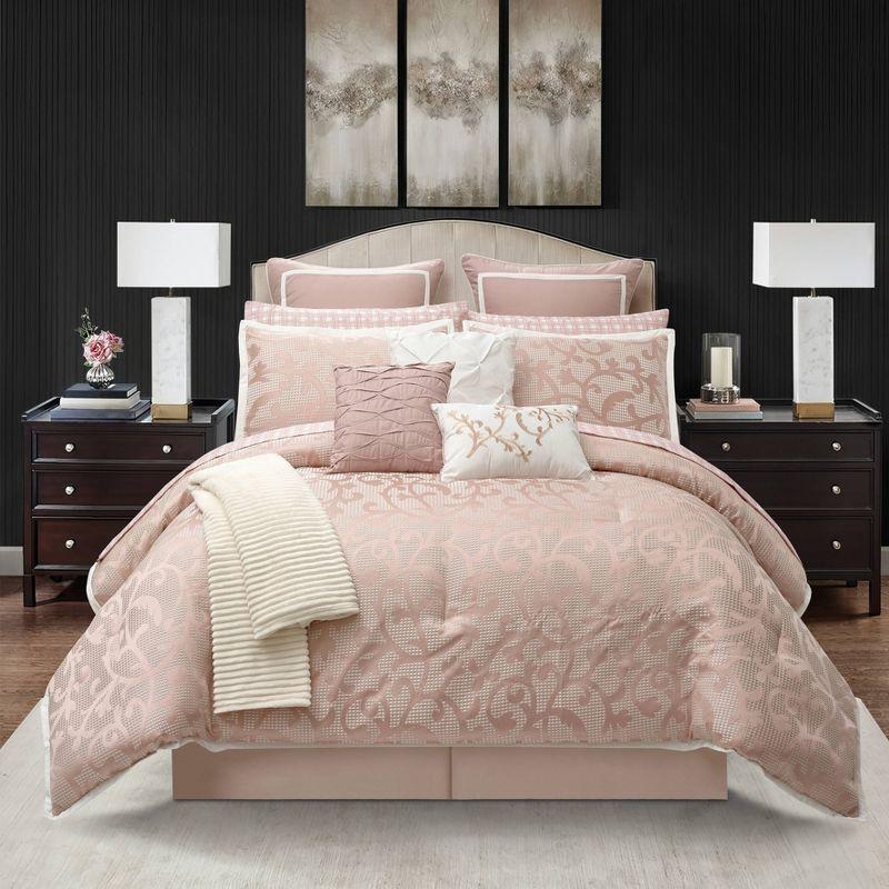 Nanshing America, Inc Janella 14 Piece Luxury Glam Comforter Set