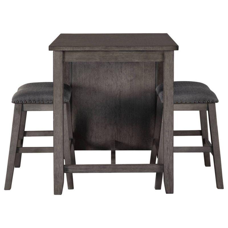 Set of 3 Caitbrook Counter Height Dining Table and Bar Stools Gray - Signature Design by Ashley