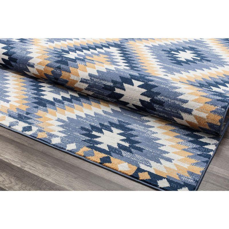 Bodrum Tribal Kilim Denim Area Rug