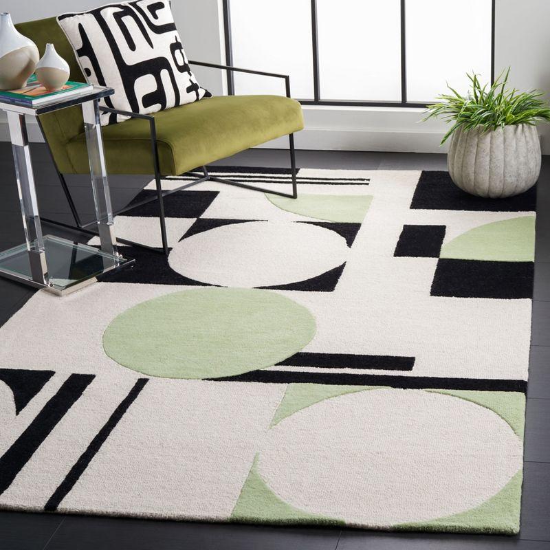 Rodeo Drive RD856 Hand Tufted Area Rug - Green/Black - 8'x10' - Safavieh.