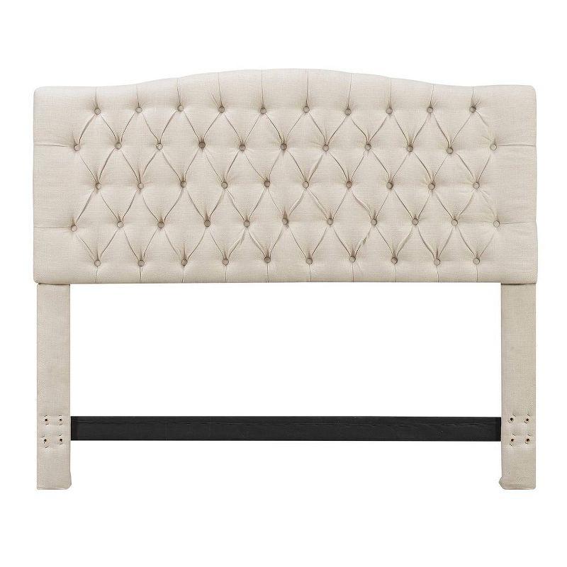 Elle Decor Elle Decor Celeste Tufted Upholstered Padded Headboard with Contemporary Button Tufting