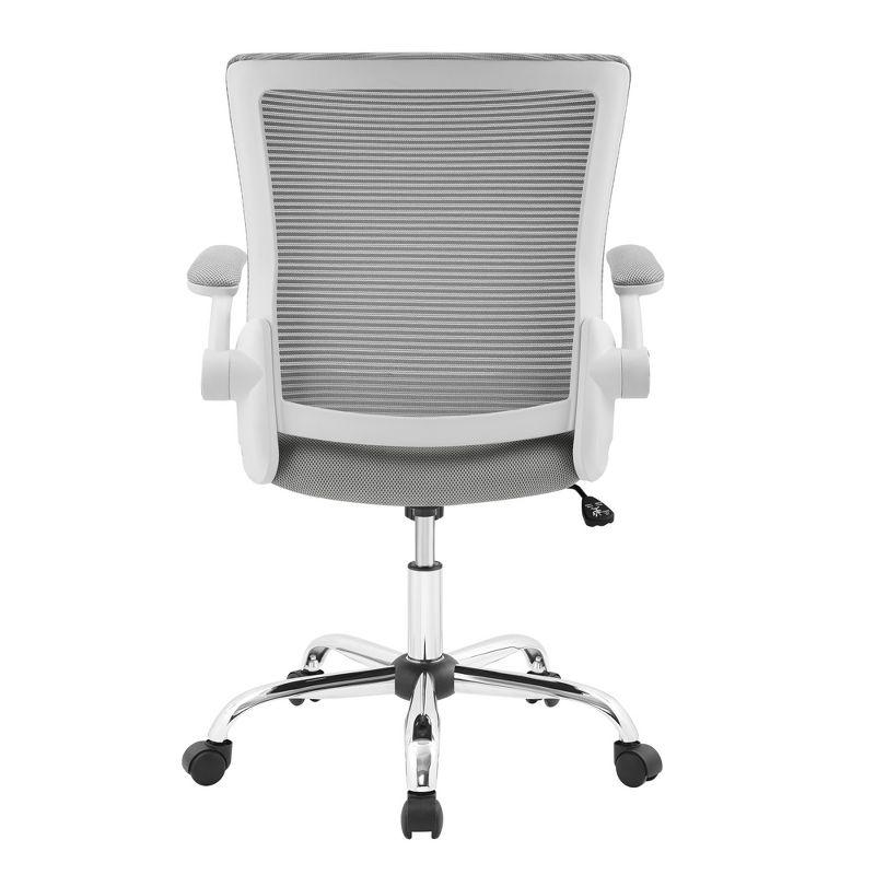 Modern Gray Mesh Ergonomic Office Chair with Adjustable Arms